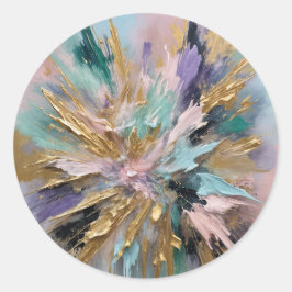 kosmische bloei ronde sticker