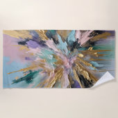 kosmische bloei strandlaken (Voorkant)