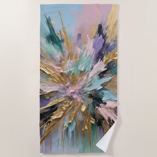 kosmische bloei strandlaken (Voorkant)