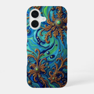 Kosmische Bloei: Surrealistische Energie Stroom iPhone 16 Hoesje