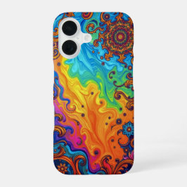 Kosmische bloei: surrealistische energiestroom iPhone 16 hoesje