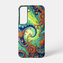 Kosmische bloei: surrealistische energiestroom samsung galaxy hoesje