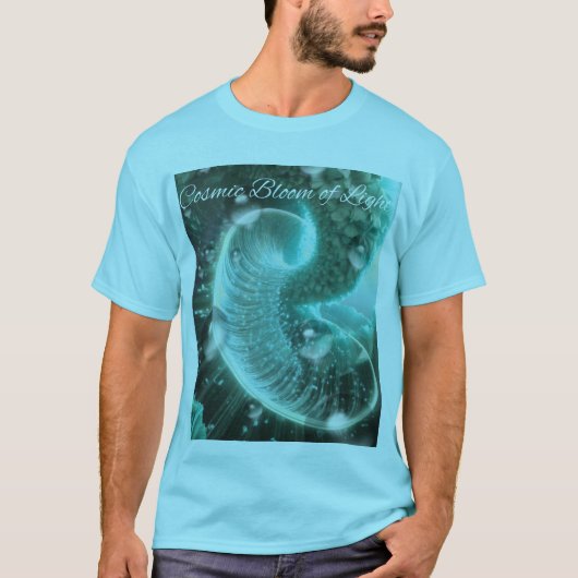 Kosmische bloei van licht t-shirt (Voorkant)