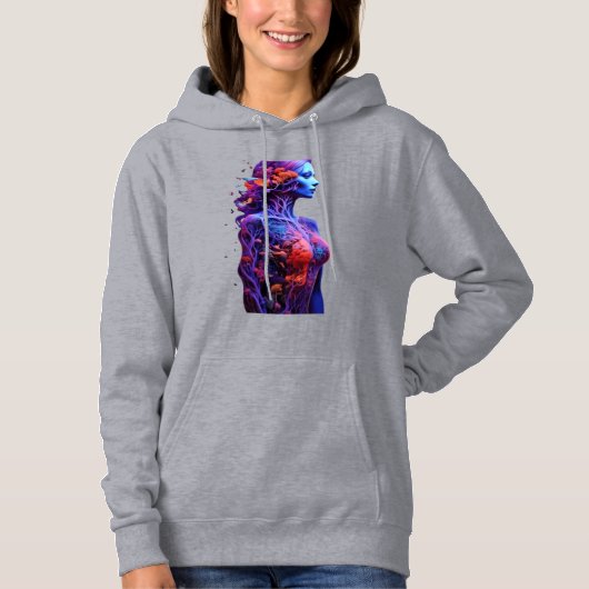 Kosmische bloei - Vrouwelijke groei Hoodie (Voorkant)