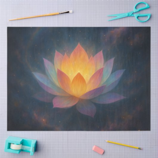 Kosmische Bloeiende Lotus Decoupage Papier – Spiri (Craft)