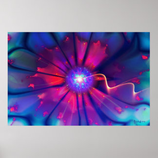 kosmische bloem poster