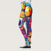Kosmische bloemenfusie leggings (Links)