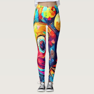 Kosmische bloemenfusie leggings
