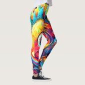 Kosmische bloemenfusie leggings (Rechts)