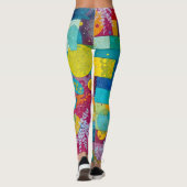 Kosmische bloementuin: Abstract mozaïek van dromen Leggings (Achterkant)