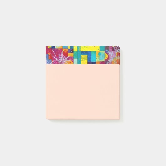 Kosmische bloementuin: Abstract mozaïek van dromen Post-it® Notes (Voorkant)