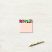 Kosmische bloementuin: Abstract mozaïek van dromen Post-it® Notes (Op bureau)