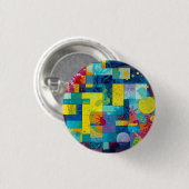 Kosmische bloementuin: Abstract mozaïek van dromen Ronde Button 3,2 Cm (Voorkant /achterkant)