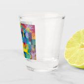 Kosmische bloementuin: Abstract mozaïek van dromen Shot Glas (Rechts)