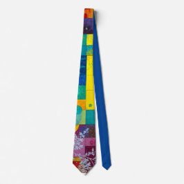 Kosmische bloementuin: Abstract mozaïek van dromen Stropdas