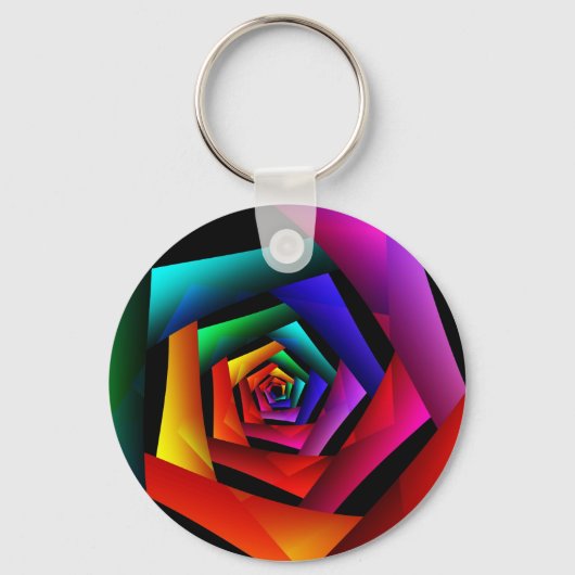 Kosmische bloemkool Moderne Abstracte kunst Sleutelhanger (Voorkant)