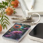 Kosmische Bloesems Acryl Sleutelhanger (Voorkant Rechts)