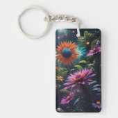 Kosmische Bloesems Acryl Sleutelhanger (Voorkant)
