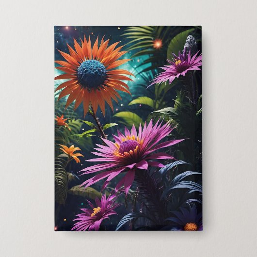 Kosmische bloesems Button (Voorkant)