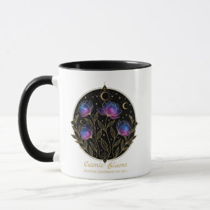 Kosmische Bloesems – Hemelse Bloemige Mandala bloe Mok