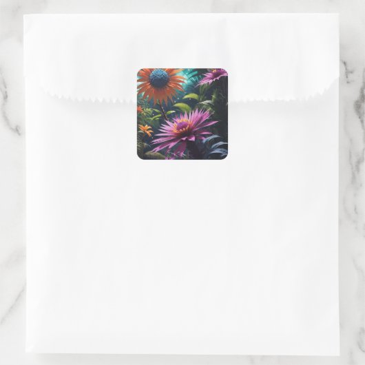Kosmische bloesems Sticker (Tas)