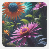 Kosmische bloesems Sticker (Voorkant)