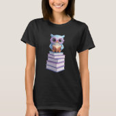 Kosmische Boek Uil T-shirt (Voorkant)