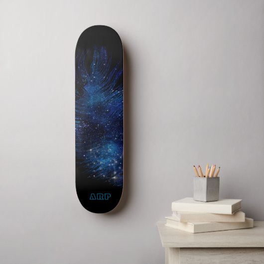 *~* Kosmische Boho Midnight Sky Pastel Veer Persoonlijk Skateboard (Muurkunst)