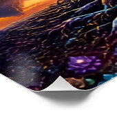 Kosmische Boom des Levens Hemelse Kunst Perfect Poster (Hoek)