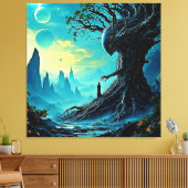 Kosmische boom van het leven fantasie canvas afdruk (Insitu (Woonkamer))