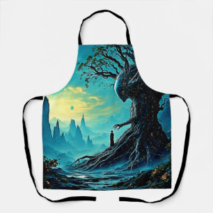 Kosmische boom van het leven fantasie schort