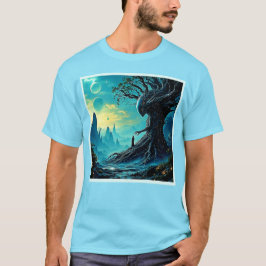 Kosmische boom van het leven fantasie t-shirt