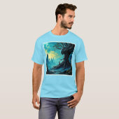 Kosmische boom van het leven fantasie t-shirt (Voorkant volledig)