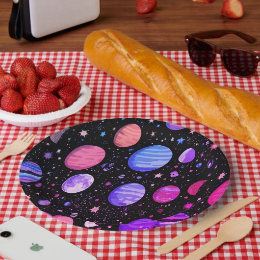 Kosmische Borden Space-thema Kinder Dinnerware Papieren Bordje (Picknick)