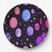 Kosmische Borden Space-thema Kinder Dinnerware Papieren Bordje (Voorkant)