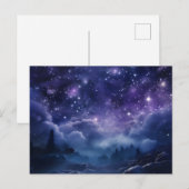 Kosmische bos nachtelijke hemel aankondigingskaart (Voorkant / Achterkant)