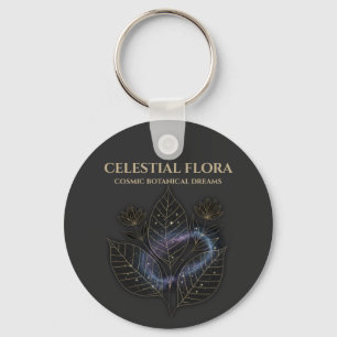 Kosmische Botanische Schaduwen & Sterren Plant Omt Sleutelhanger