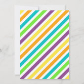 Kosmische Bowling Uitnodiging Jongen Verjaardagsfe (Achterkant)