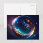 Kosmische Bubbelsterrenstelsel Fantasie Kunst Briefkaart (Voorkant / Achterkant)