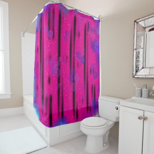 Kosmische bubbelstroom douchegordijn (In situ)