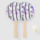 Kosmische bubbelstroom handwaaier (Voorkant en achterkant)