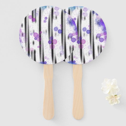 Kosmische bubbelstroom handwaaier (Voorkant en achterkant)