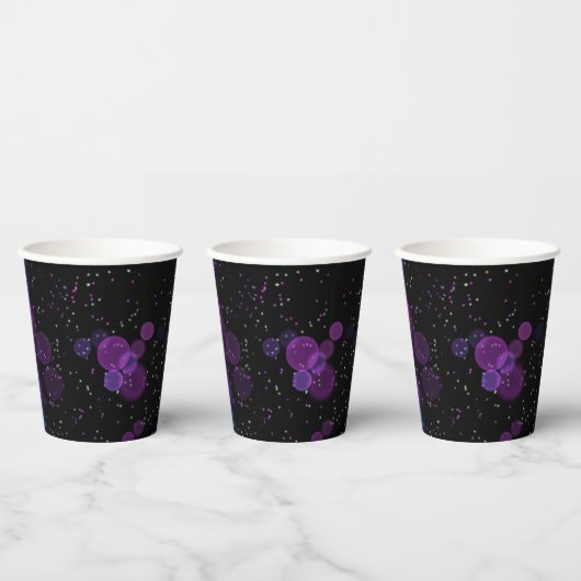 Kosmische Bubbelstroom Papieren Bekers (Multi)