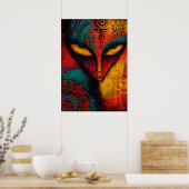Kosmische Buitenaardse Geest Abstracte Kunst – Exp Poster (Keuken)