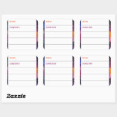 Kosmische buitenruimte bewegende doos inhoud vierkante sticker (Vel)