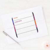 Kosmische buitenruimte bewegende doos inhoud vierkante sticker (Envelop)