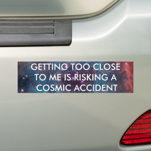 kosmische bumper bumpersticker (Op auto)