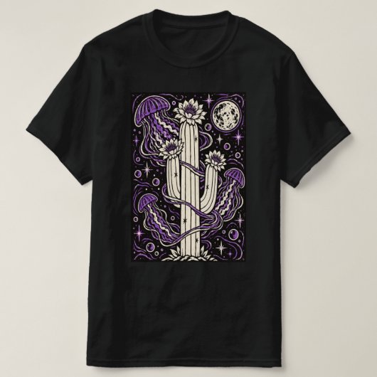 kosmische cactuskwal t-shirt (Design voorkant)