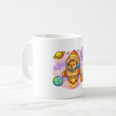 Kosmische Capybara Verkenner Koffiemok (Voorkant links)