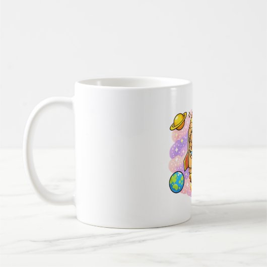 Kosmische Capybara Verkenner Koffiemok (Links)